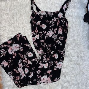 FLORAL JUMPSUIT with belt